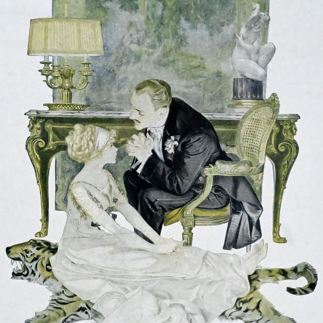 Art Nouveau Print, The fortune Hunter by Frank Leyendecker
