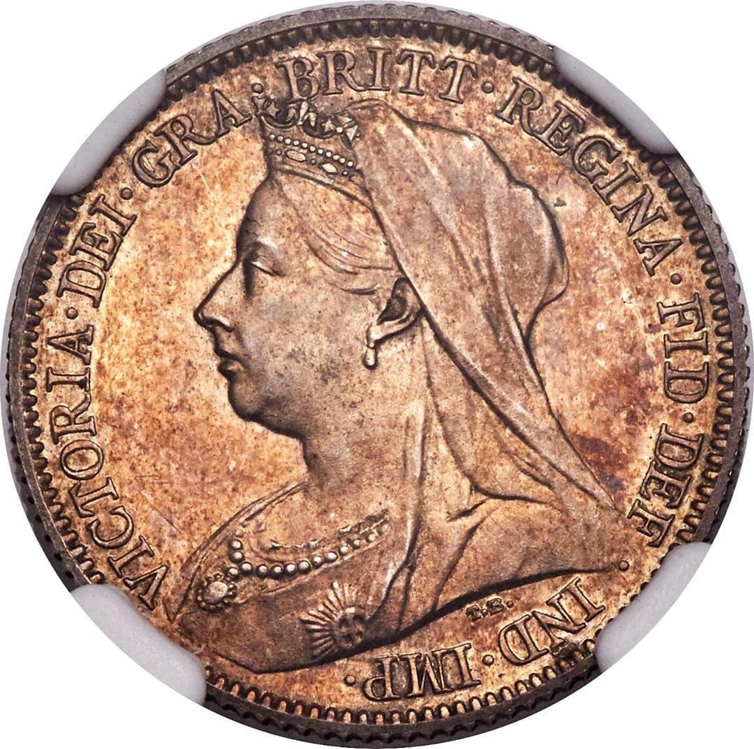 1893 6 Pence Great Britain NGC PF65 Veiled Head - Tangible Investments