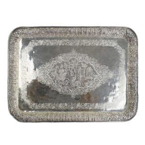 Persian Sterling Silver Serving Tray