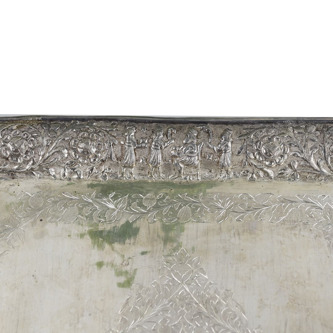 Persian Sterling Silver Serving Tray 38.987 t oz. - Image 3