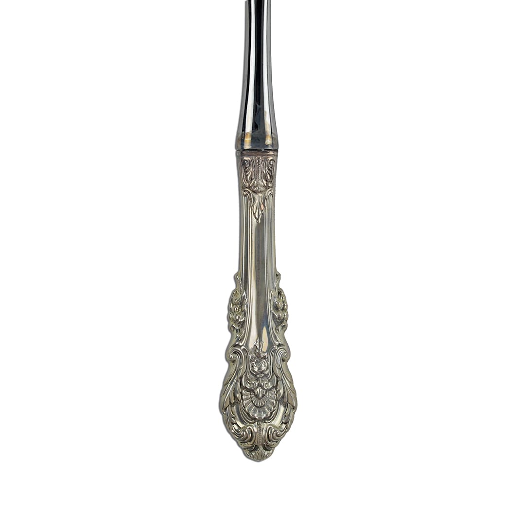 Sir Christopher by Wallace Tine Cold Meat Serving Fork Sterling Handle 10.75'' - Image 3