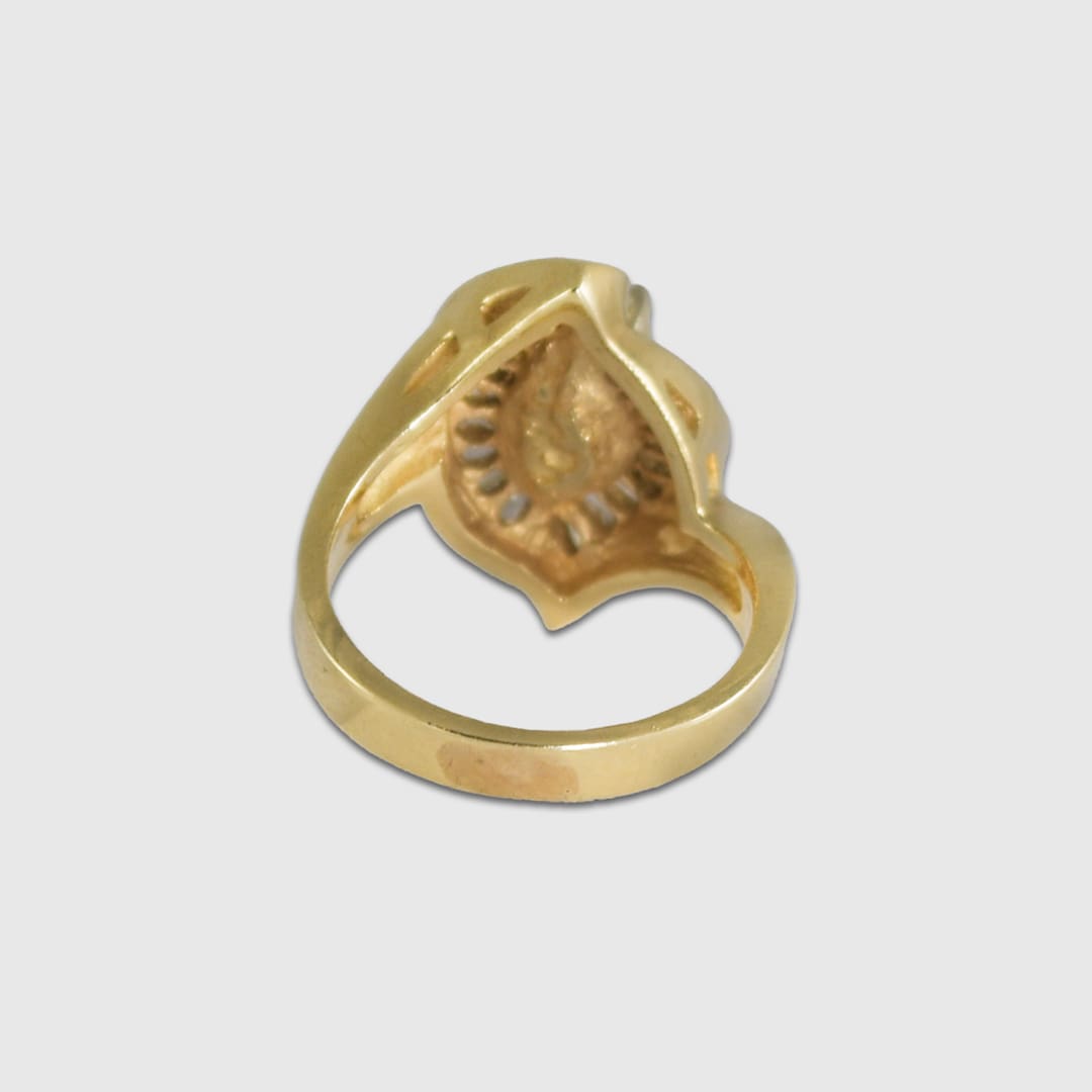 14K Yellow Gold Diamond Engagement Ring - Image 4