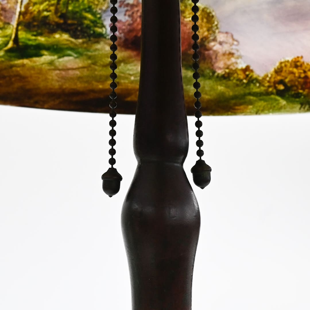 Handel Reverse Painted Scenic Lamp - Image 8