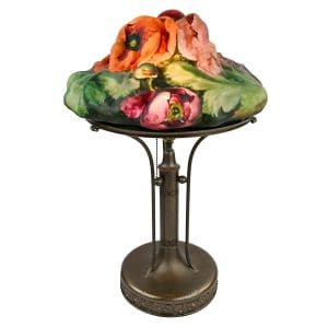 Pairpoint Puffy Tri-Color Poppy Lamp