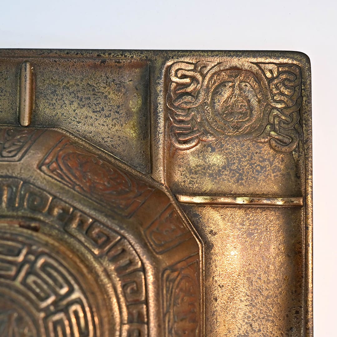 Tiffany Studios New York Large Zodiac Bronze Ink Well