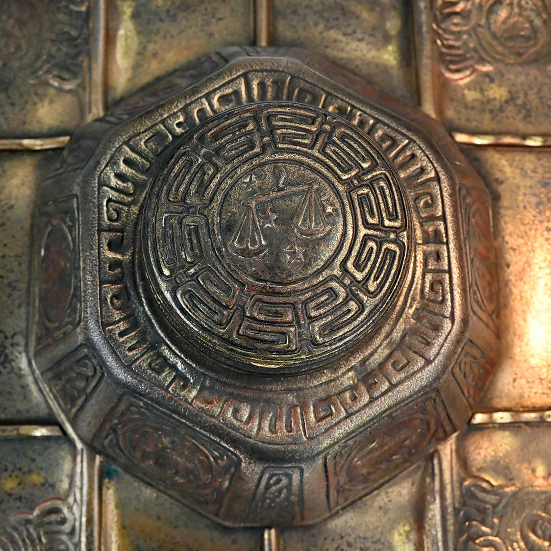 Tiffany Studios New York Large Zodiac Bronze Ink Well