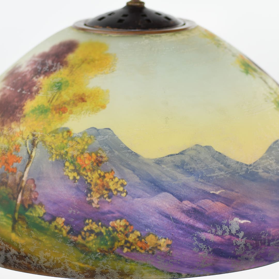 Handel Reverse Painted Scenic Lamp