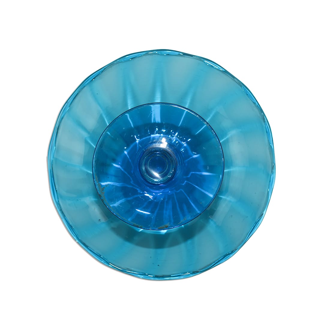 Set of (2) Steuben Celeste Blue Glass Compotes - Image 4