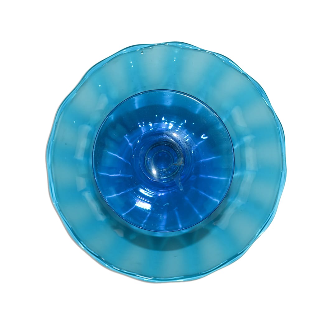 Set of (2) Steuben Celeste Blue Glass Compotes - Image 5