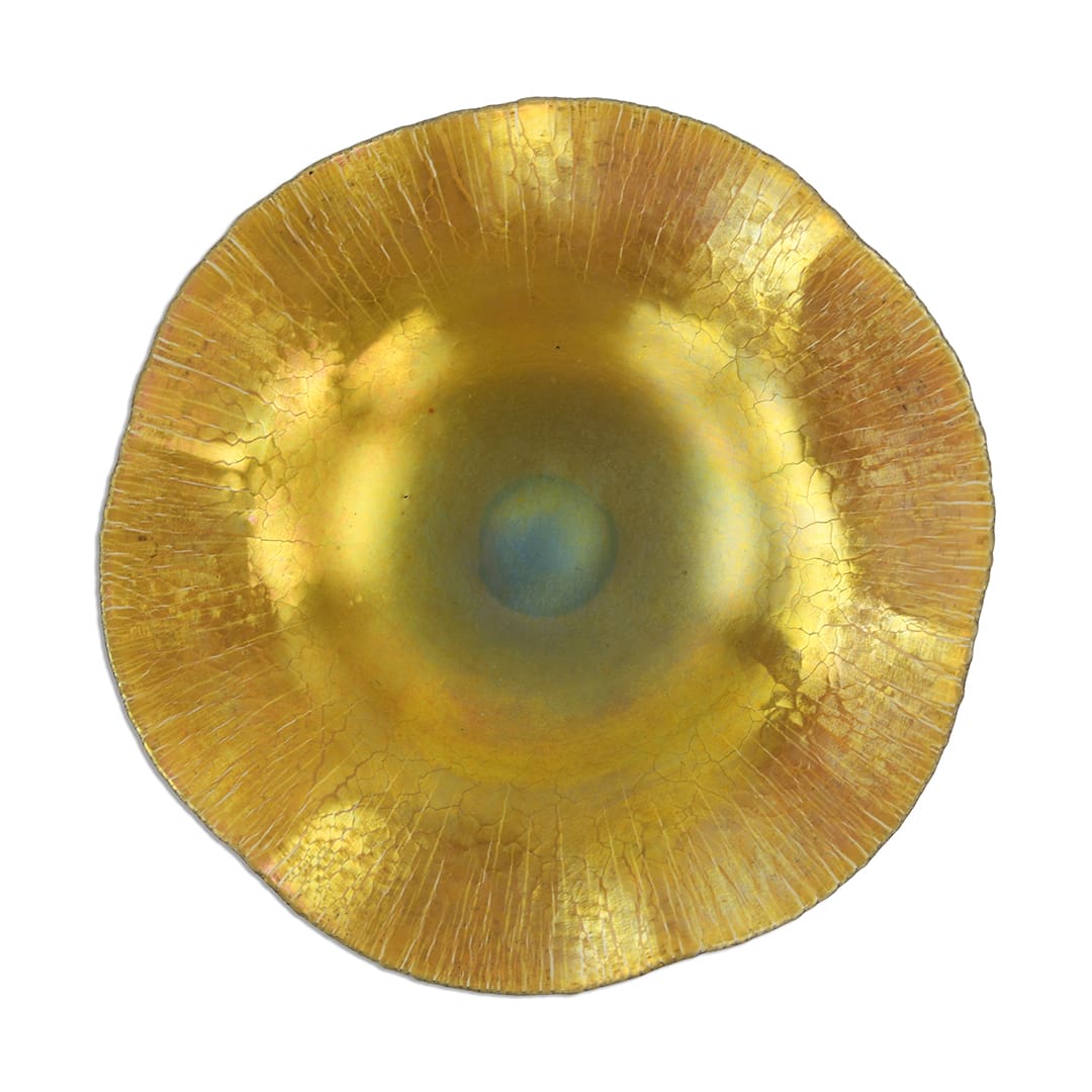 Steuben Gold Aurene Glass Floriform Compote - Image 3
