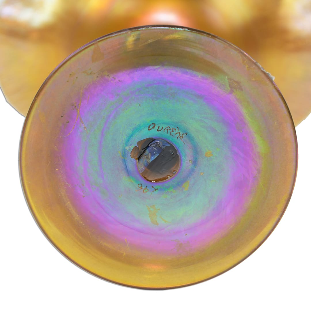 Steuben Gold Aurene Glass Floriform Compote - Image 5
