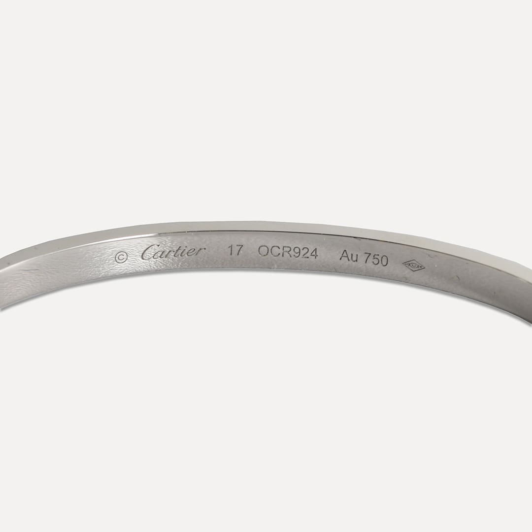 Cartier Diamond Paved Love Bracelet in 18K White Gold