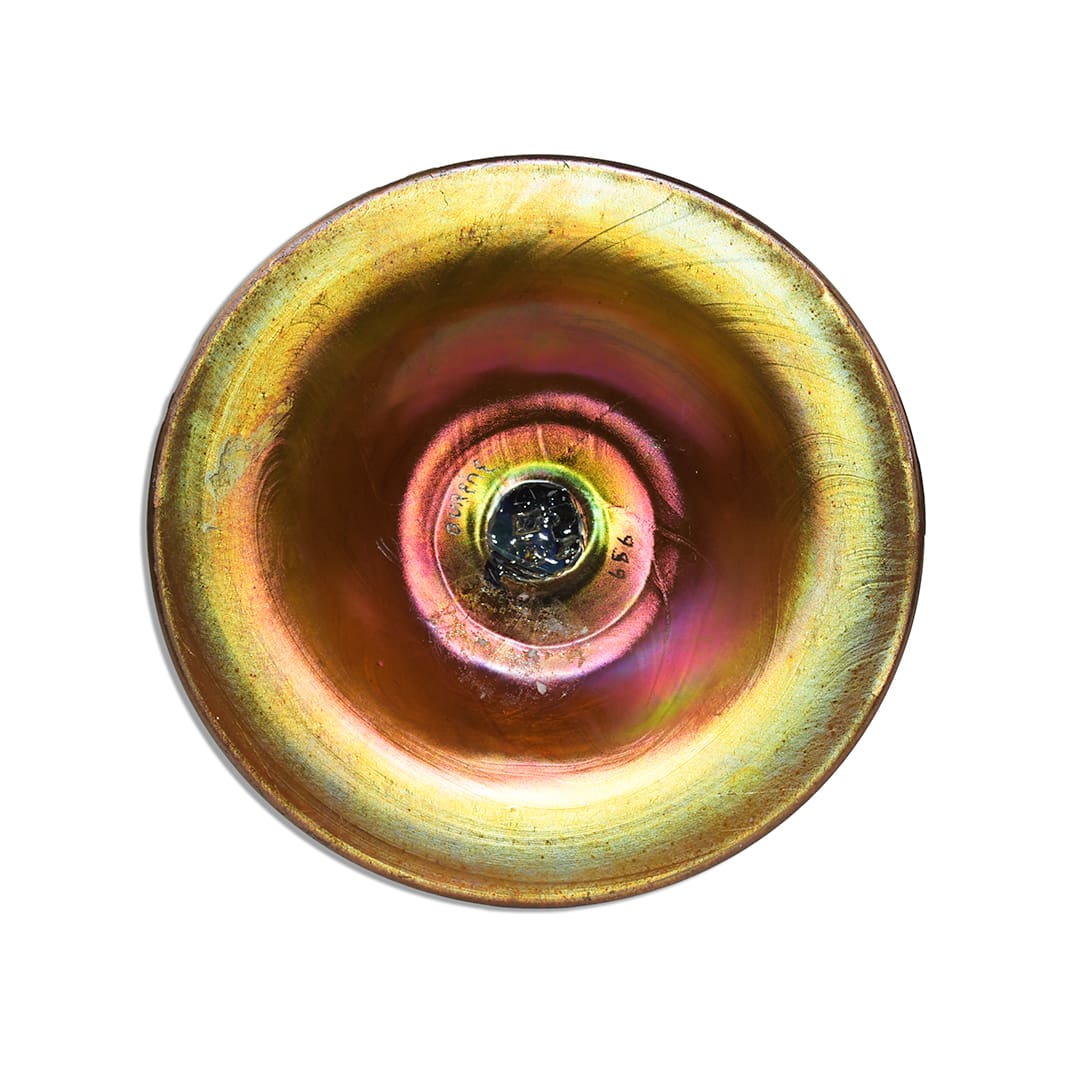 Set of (2) Steuben Gold Aurene Glass Candlesticks - Image 6