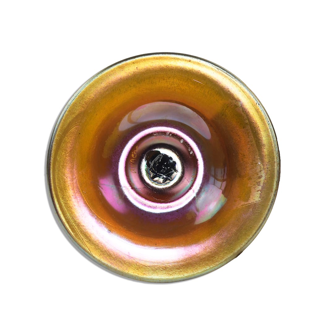 Set of (2) Steuben Gold Aurene Glass Candlesticks - Image 7