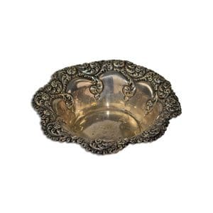 Sterling Silver Floral Dish