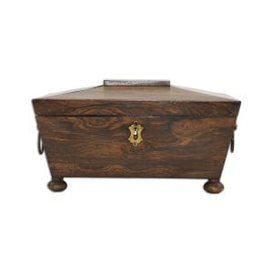 English Rosewood Box with Brass Handles