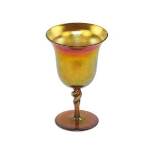 Steuben Gold Aurene Large Wine Glass