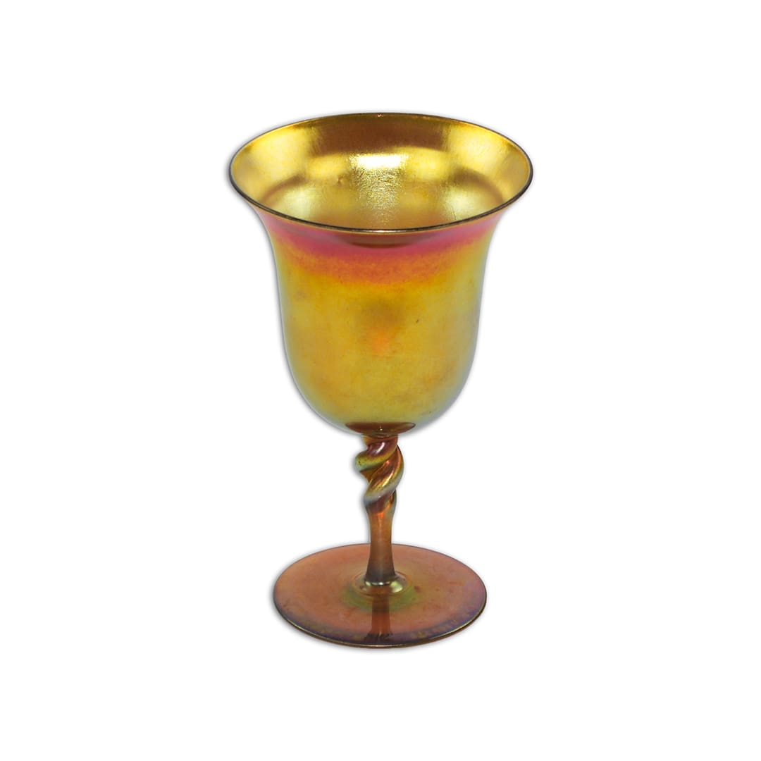 Steuben Gold Aurene Large Wine Glass
