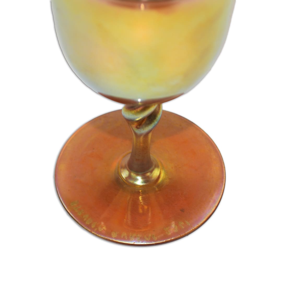 Steuben Gold Aurene Large Wine Glass - Image 4