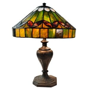 American Leaded Lamp, on Pairpoint Base, Circa 1900-1920
