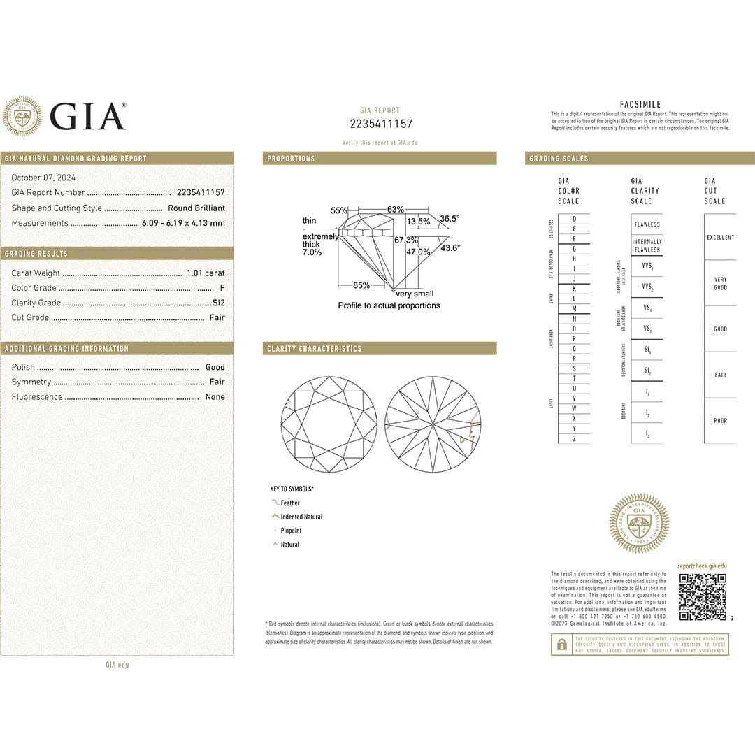 GIA Certified Round Brilliant Loose Diamond 1.01ct - Image 4