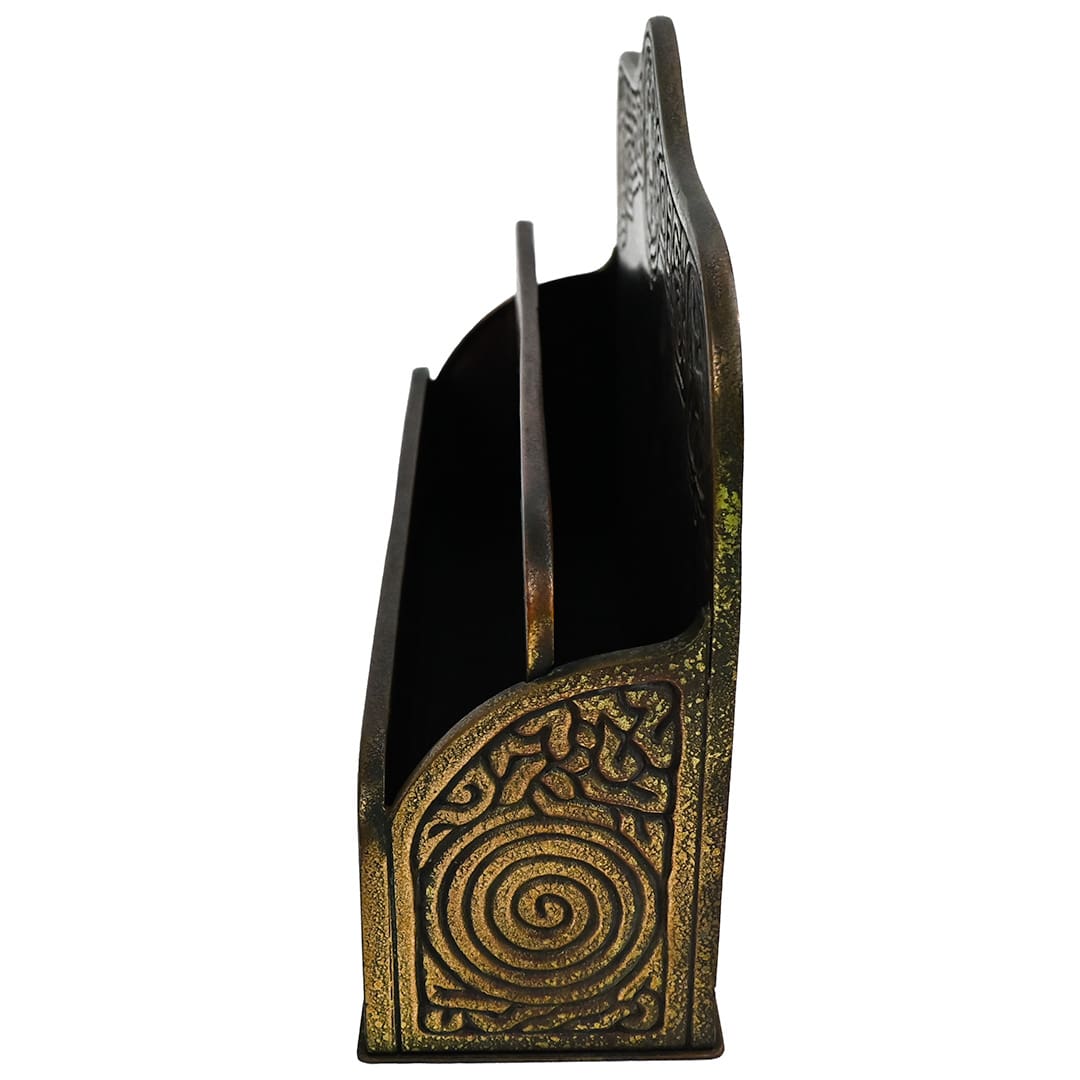 Tiffany Studios Gilt Bronze ''Zodiac'' Desk Letter Holder, Antique, Art Nouveau
