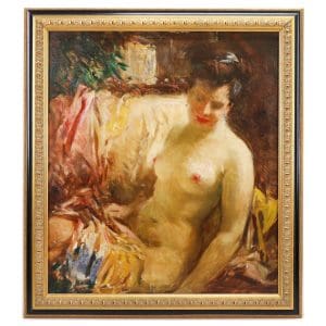RECLINING NUDE by Howard Chandler Christy, Oil on canvas Framed
