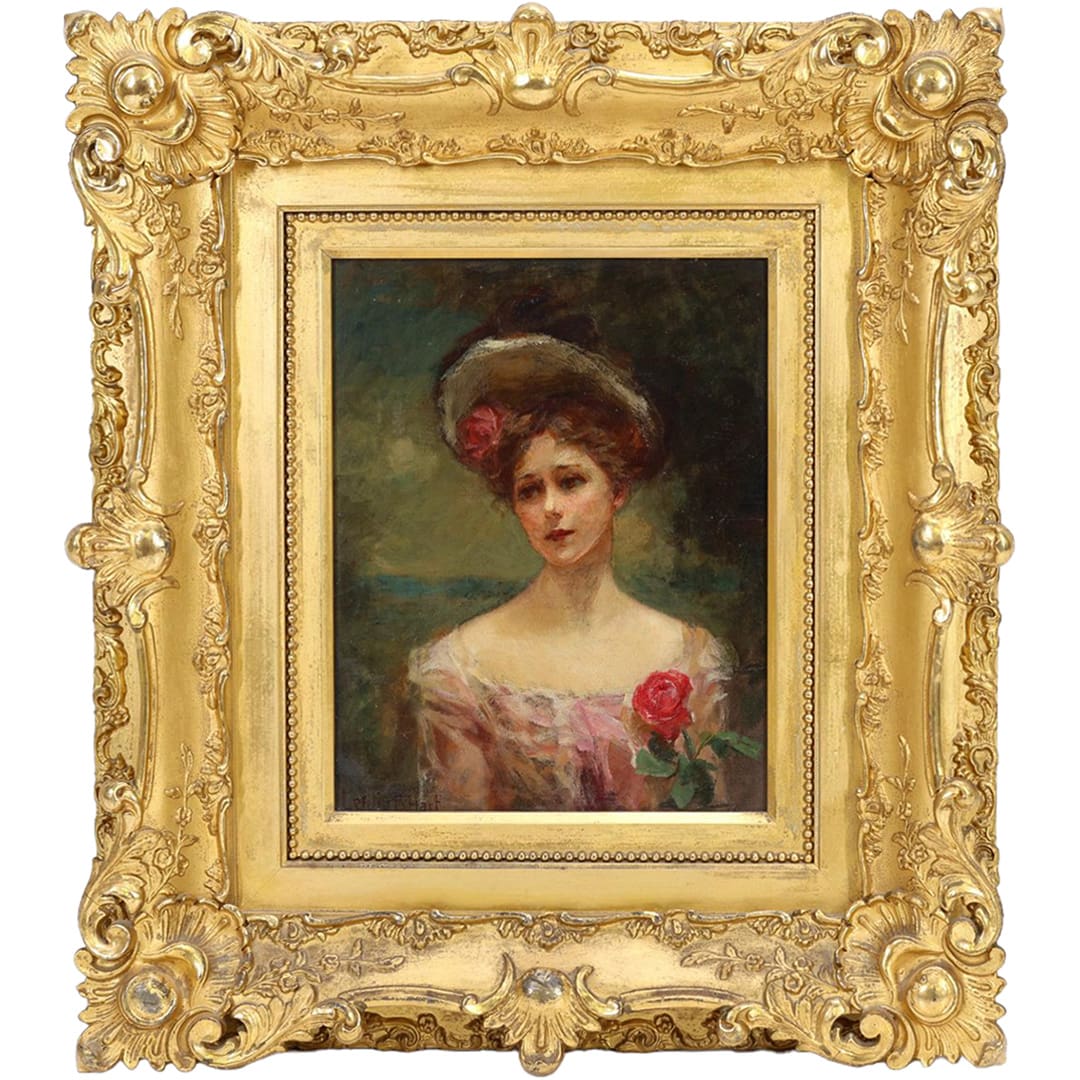 PORTRAIT OF A YOUNG WOMAN by Letita Bonnet (Bennet) Hart