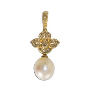 Pearl and Diamond Pendant