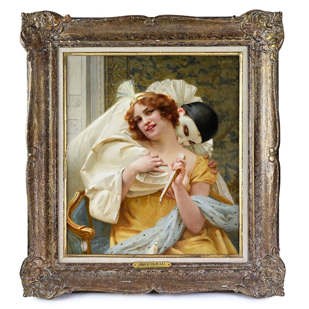 Pierrot the Victor-Guillaume Seignac (1870-1924) Oil on Canvas