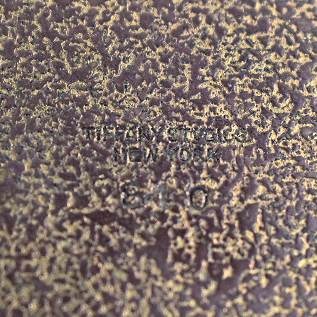 Tiffany Studios Gilt Bronze Zodiac Pattern Doré Stamp Box
