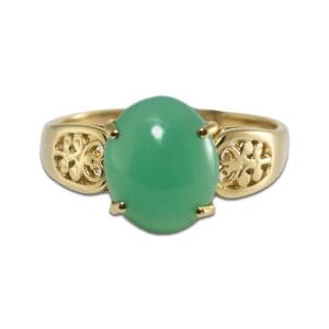 Apple Green Chrysoprase Ring