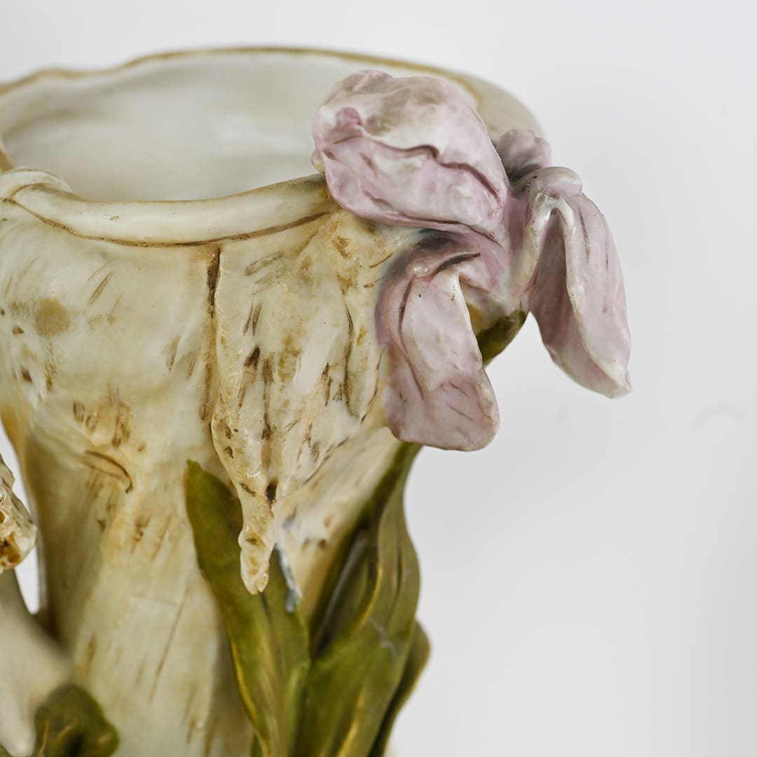 Royal Dux Bohemia Water Lily Nymph Art Nouveau Vase