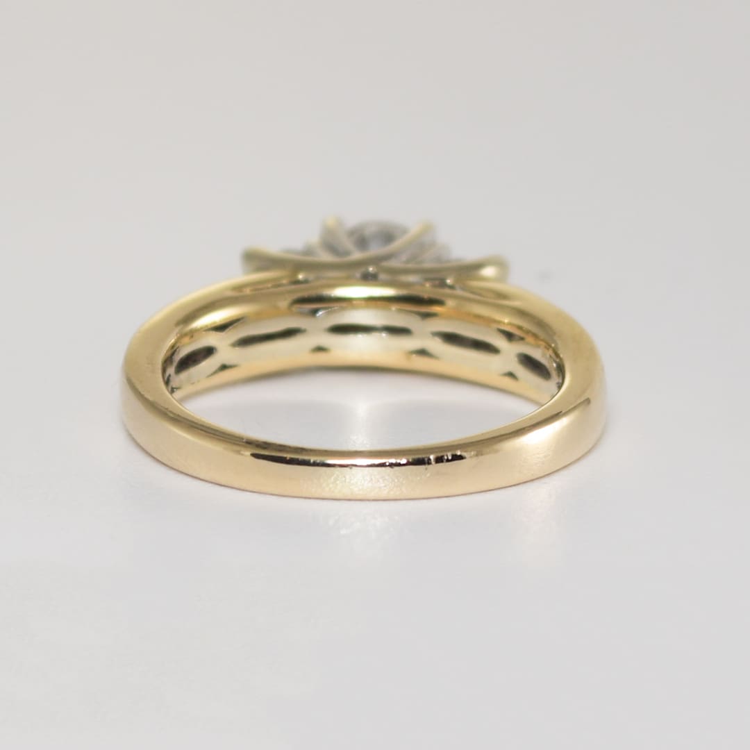 14K Multi-Tone Gold Diamond Engagement Ring 0.85ct - Image 4