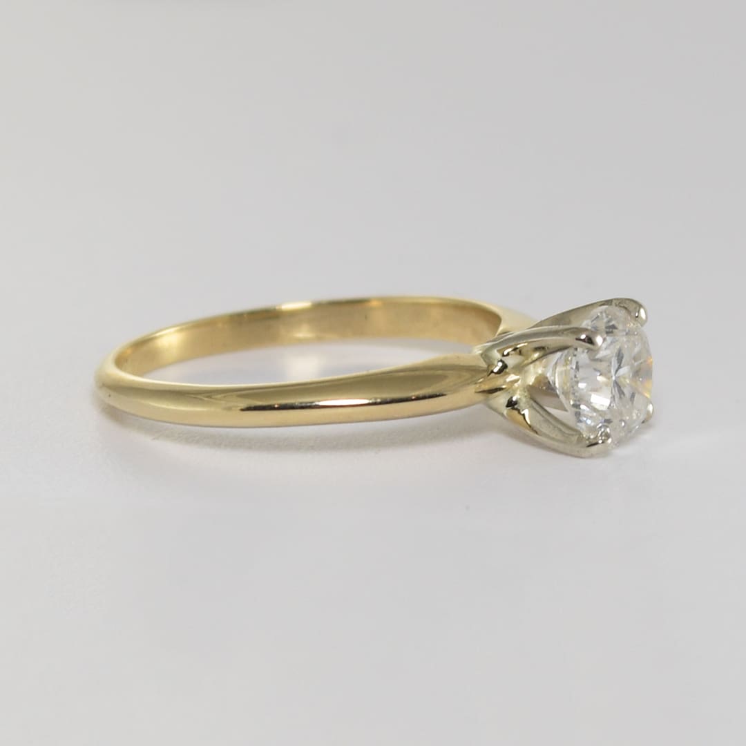 14K Yellow Gold Diamond Solitaire Ring 1.20ct - Image 2