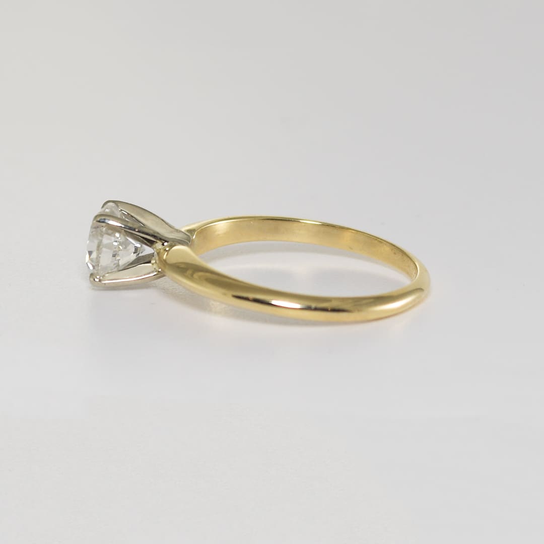 14K Yellow Gold Diamond Solitaire Ring 1.20ct - Image 4