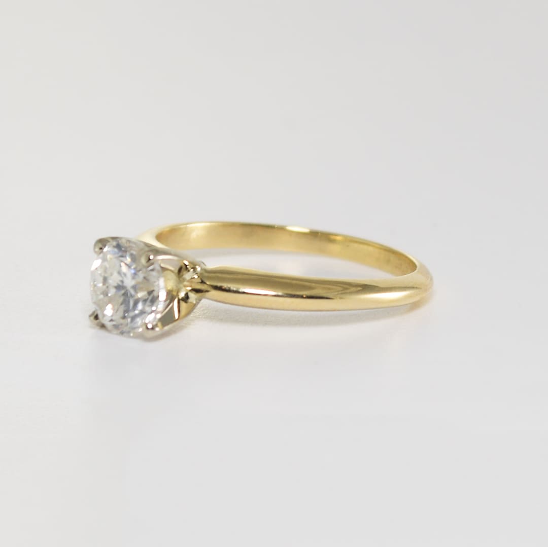 14K Yellow Gold Diamond Solitaire Ring 1.20ct - Image 5