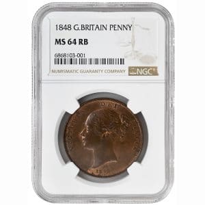 1848 Great Britain Rare Coin,  NGC MS64RB