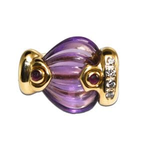 Amethyst and Diamond Ring
