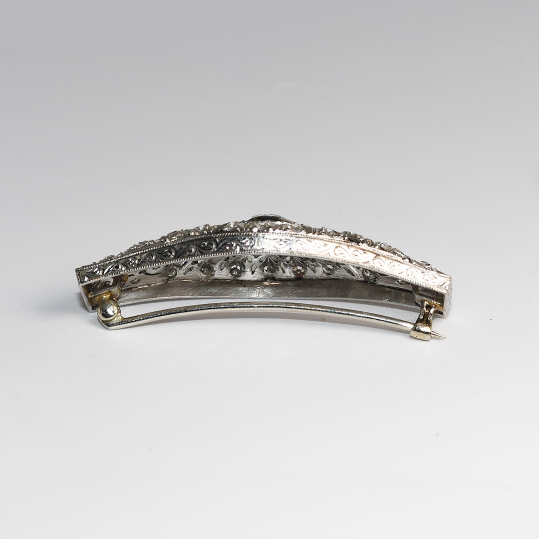 Antique Platinum & Diamond Brooch 1.24ct - Image 3