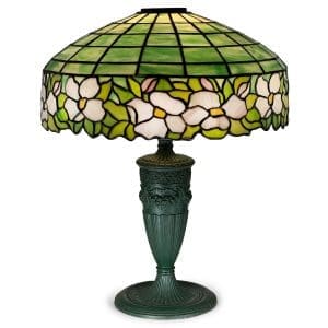 Edward Miller & Co. Floral Table Lamp art nouveau