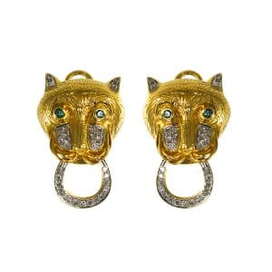 Tiger Diamond Earrings