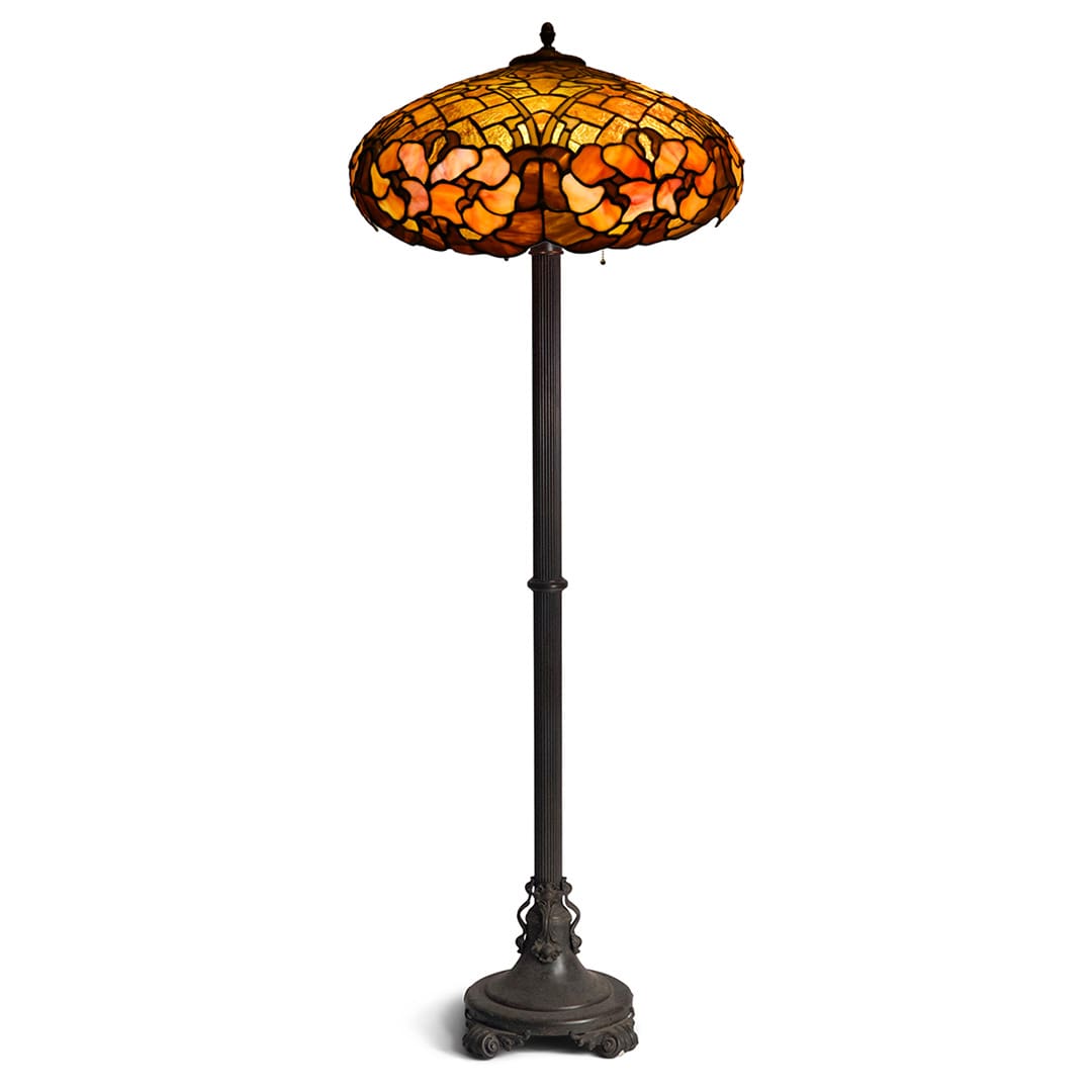 Duffner & Kimberly Pink Poppy Border Floor Lamp