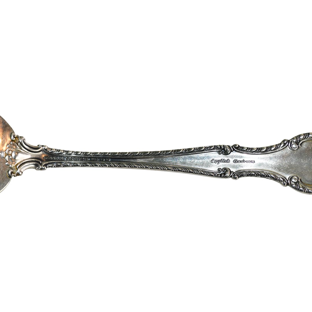 English Gadroon by Gorham Sterling Serving Fork - Image 3