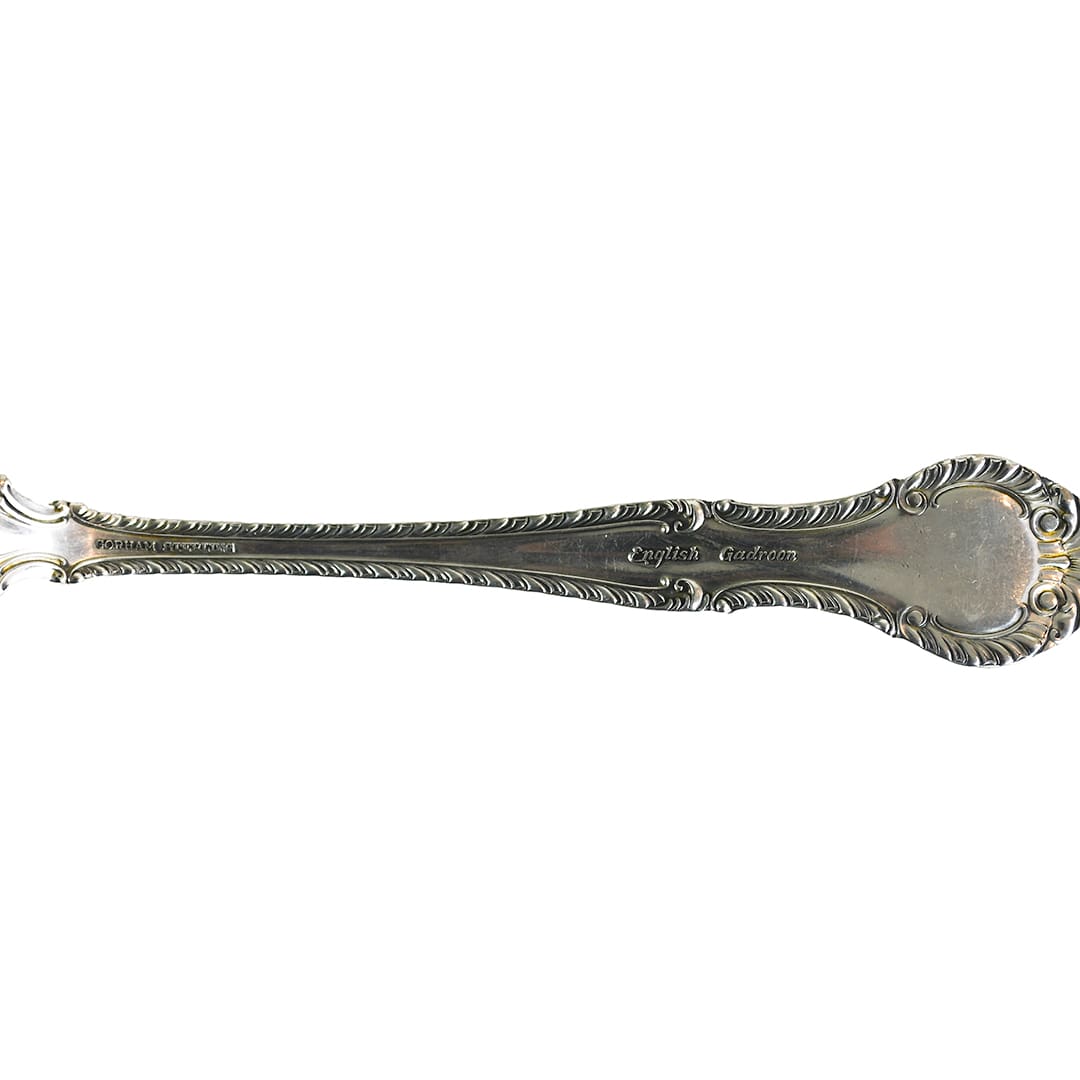 English Gadroon by Gorham Sterling Serving Spoon 8 1/4" - Image 3