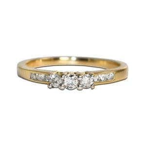 Three-Stone Diamond Engagement Ring