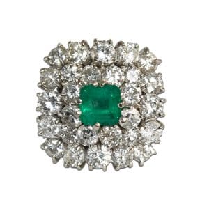 Colombian Emerald and Diamond Ring