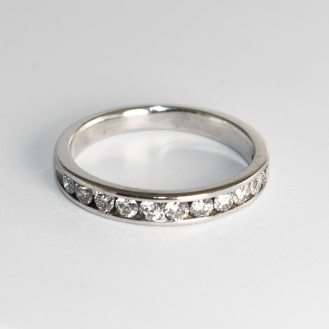 Platinum Diamond Wedding Band 0.33ct - Image 6