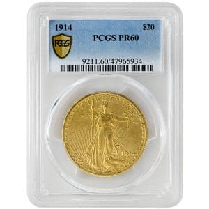 1914 $20 St. Gaudens Rare Coin, PCGS PR60