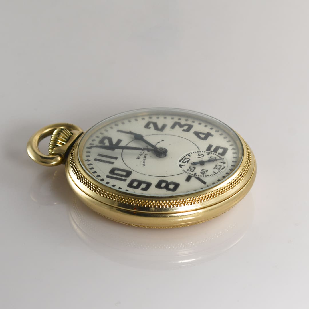 10K Gold-Filled Waltham Vanguard Pocket Watch - Tangible Investments